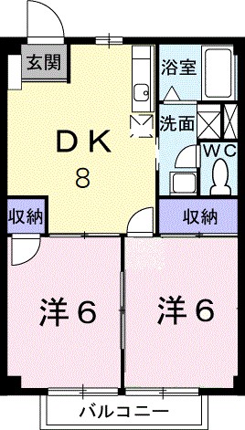 カーム植上Ⅰ 102号室 間取り