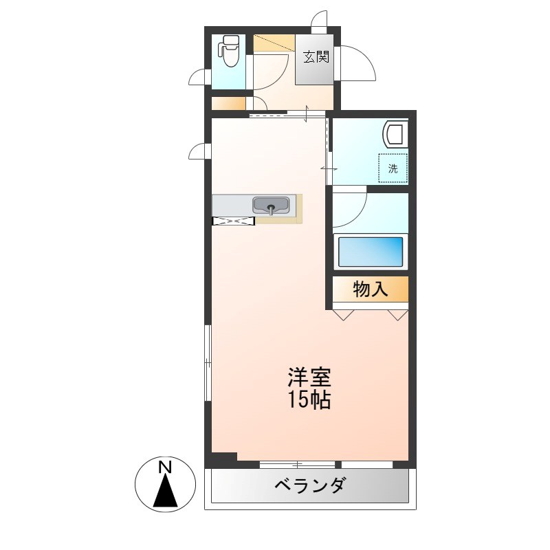 ベルホーク・YOHTO 409号室 間取り