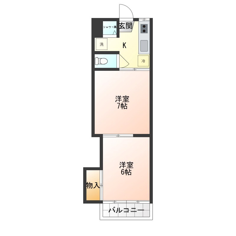 ハッピーハイツ山崎 間取り図