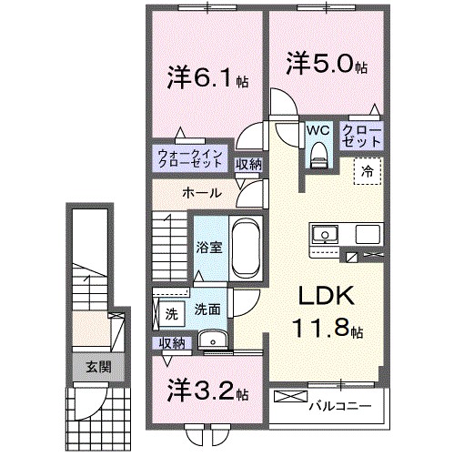 アルソラーレⅠ 204号室 間取り
