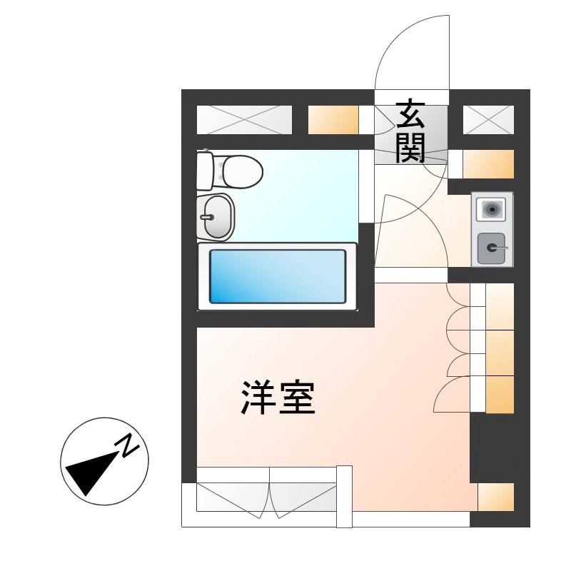 宇都宮ダイカンプラザスポーツメント 804号室 間取り