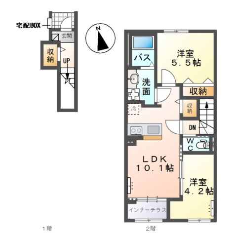 ROUTE 4 TERRACE(ルートフォーテラス) 間取り