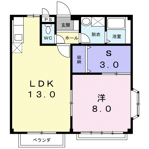 メゾンドエスポアールⅡ 101号室 間取り