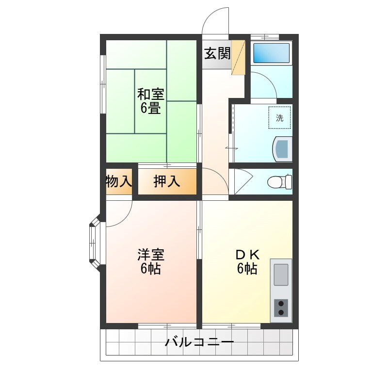 シンフォニー1号館 103号室 間取り