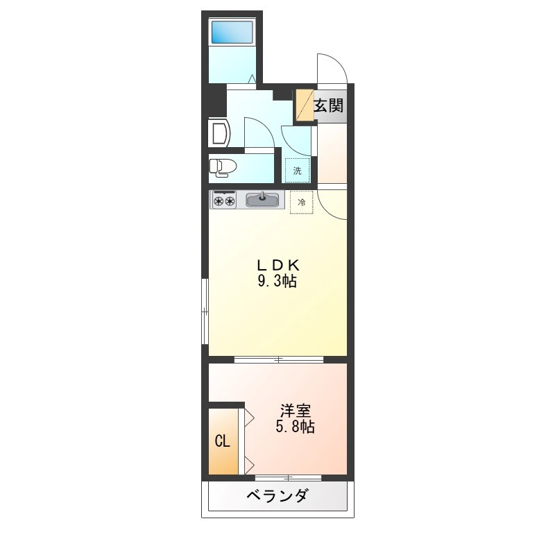 材木町ヴィラージュマンション 301号室 間取り