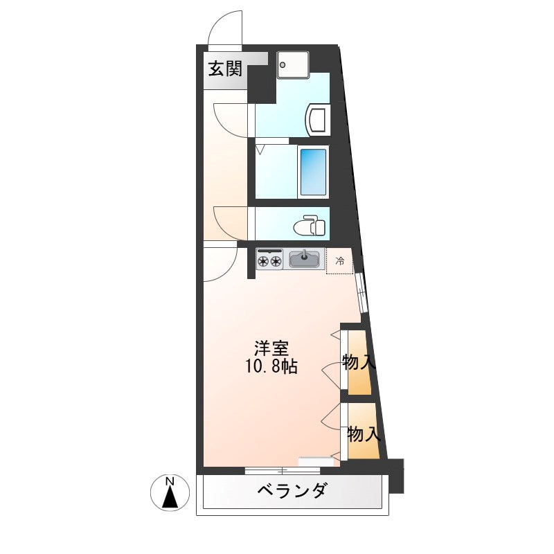 スカールFUJI 405号室 間取り