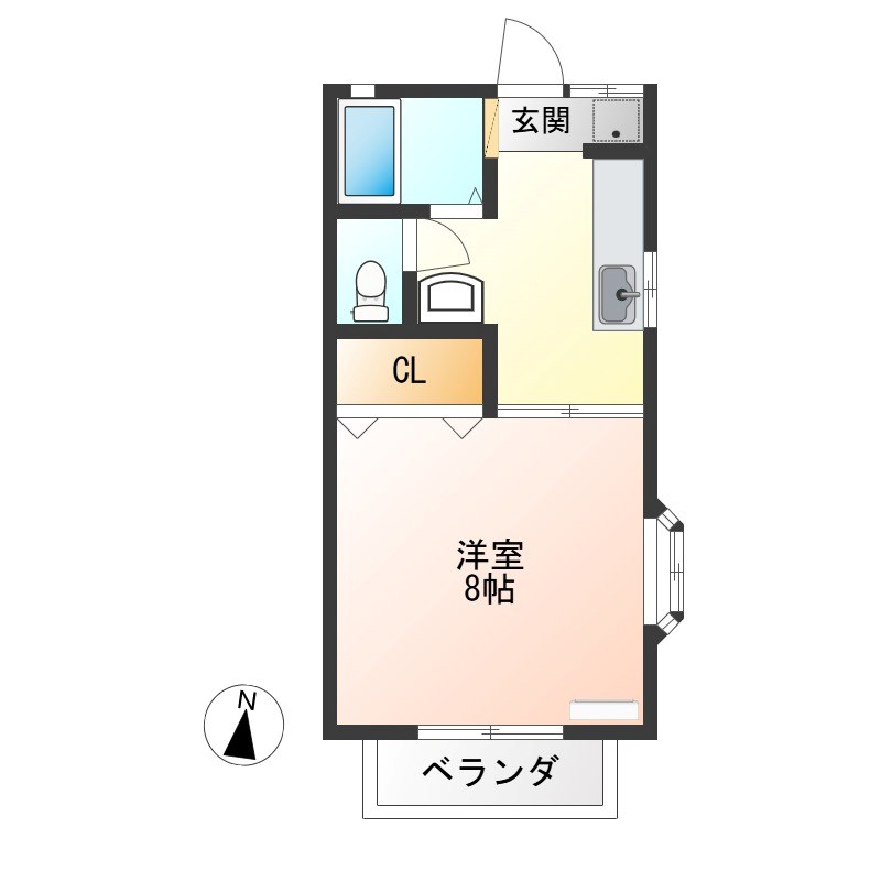 清原台ハイツ 101号室 間取り