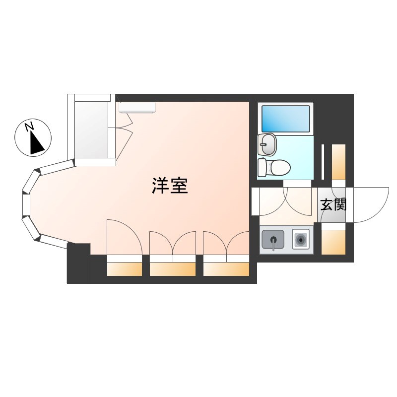 宇都宮ダイカンプラザスポーツメント 619号室 間取り