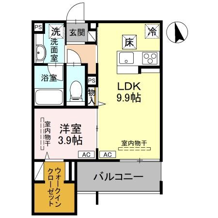 D-Radiante 102号室 間取り