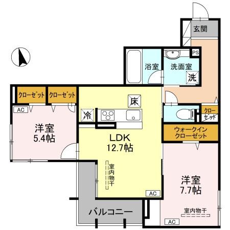 D-Radiante 103号室 間取り