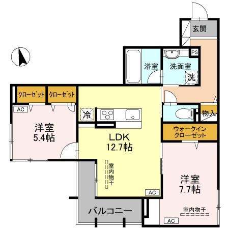 D-Radiante 203号室 間取り