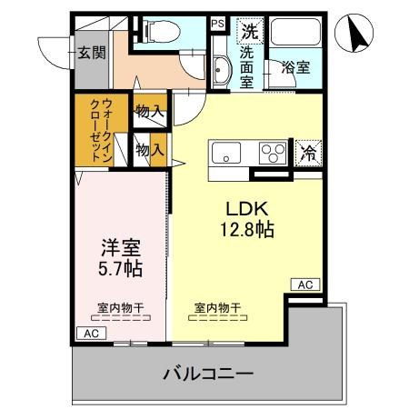 D-Radiante 301号室 間取り