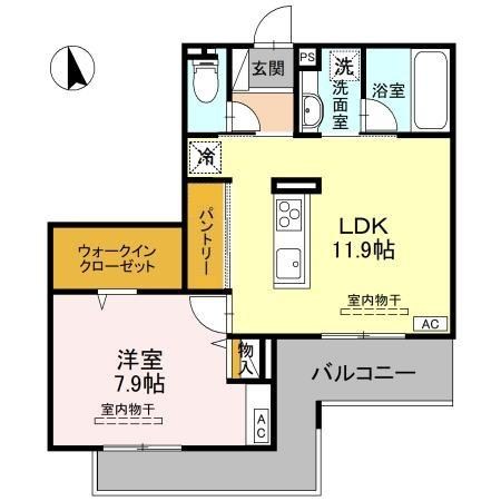 D-Radiante 302号室 間取り