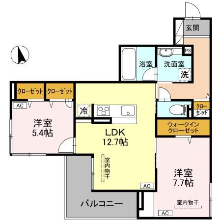 D-Radiante 303号室 間取り