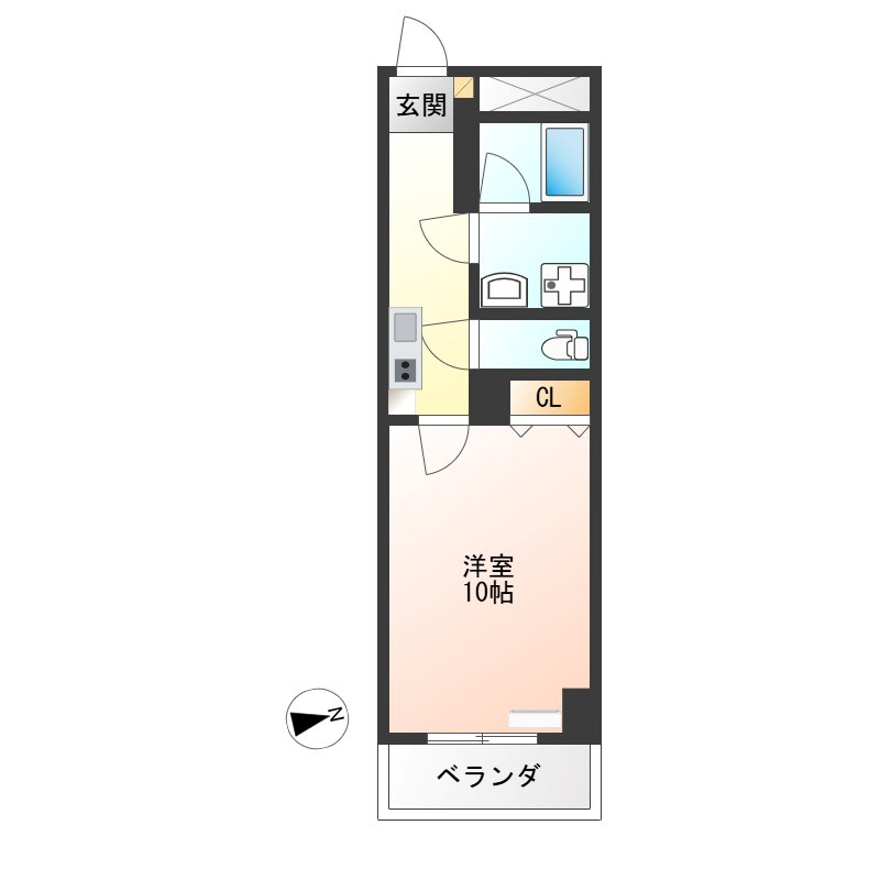 ロイヤル金信Ⅳ 406号室 間取り