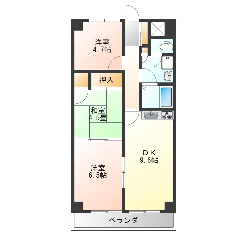 マンション桜 202号室 間取り
