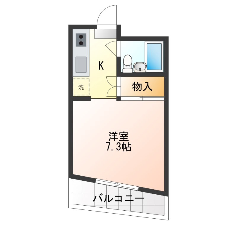 エスペランサ喜沢  201号室 間取り