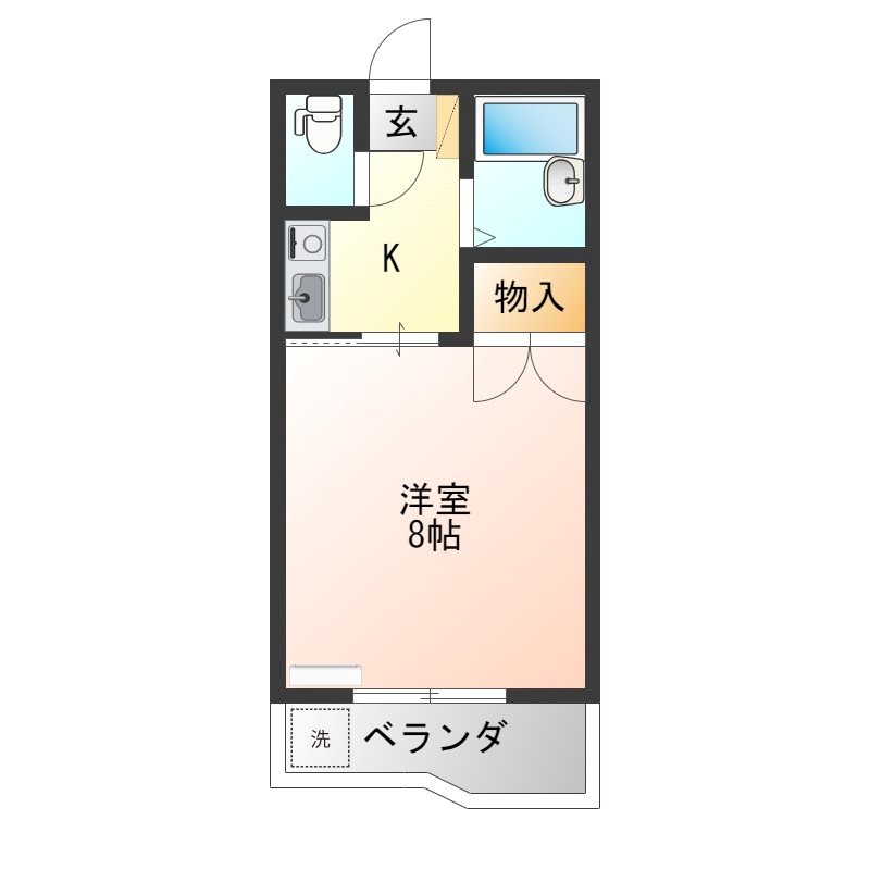 峰ヶ丘ハイツ 406号室 間取り