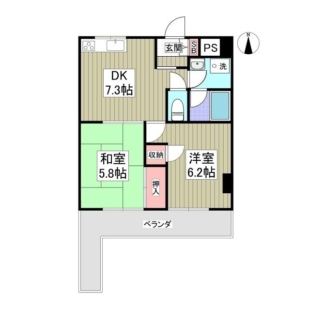 セントラルグリーンマンション 606号室 間取り