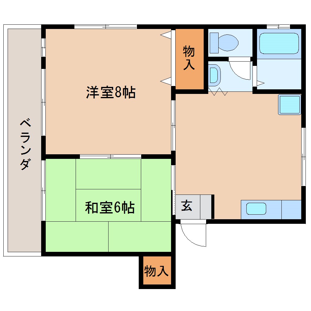 イーストハイツ 202号室 間取り