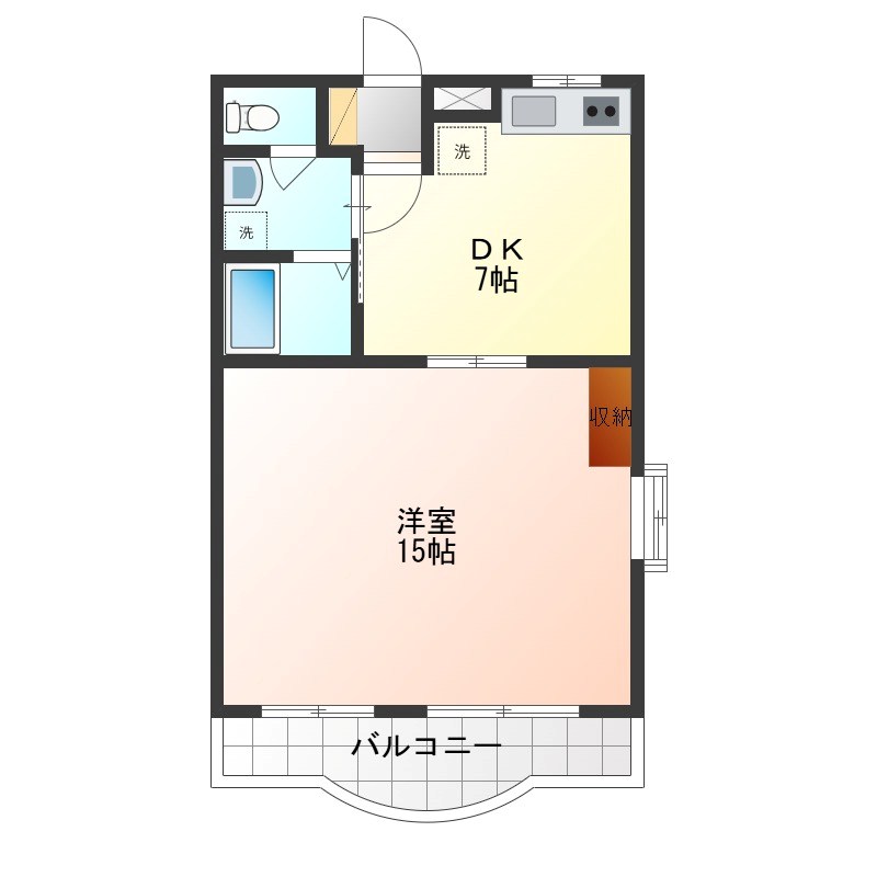 リヴェール小山  101号室 間取り