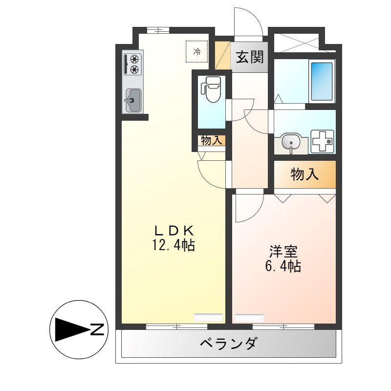 ピーノドゥーエ 605号室 間取り