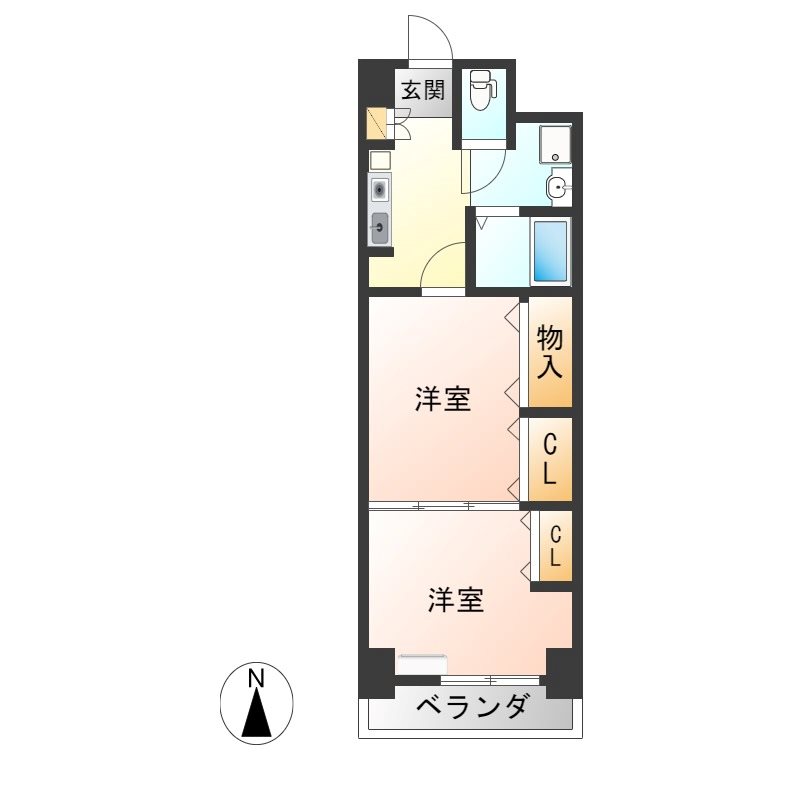 プレステージ宇都宮 306号室 間取り