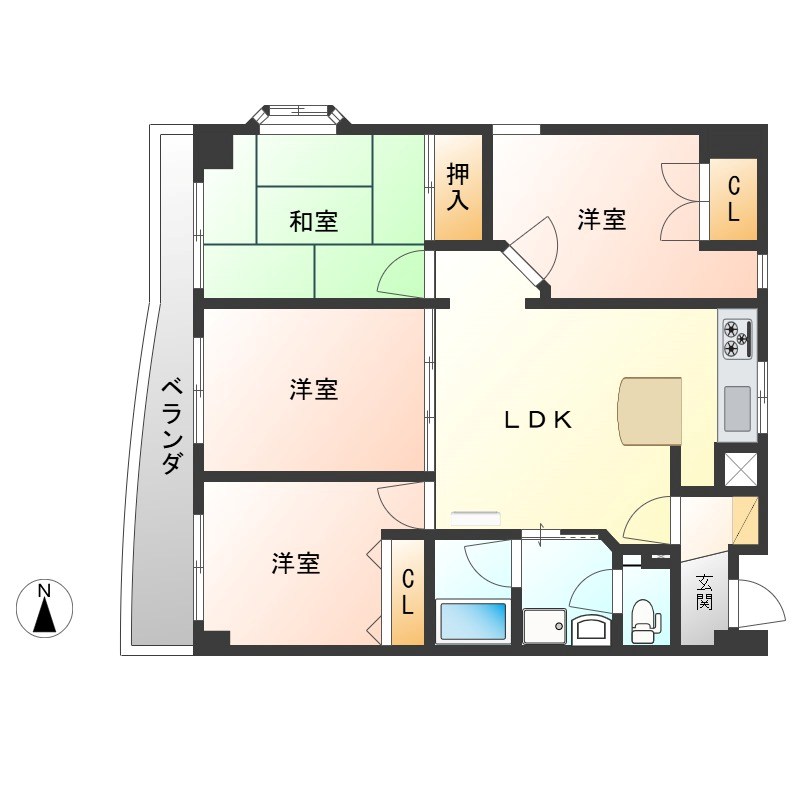 プレステージ簗瀬 間取り