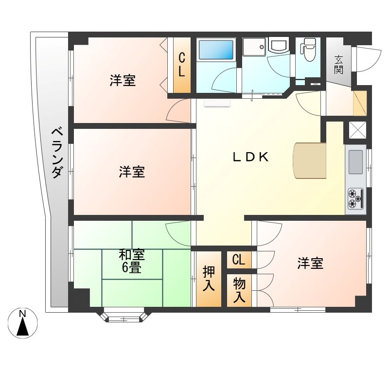 プレステージ簗瀬 間取り