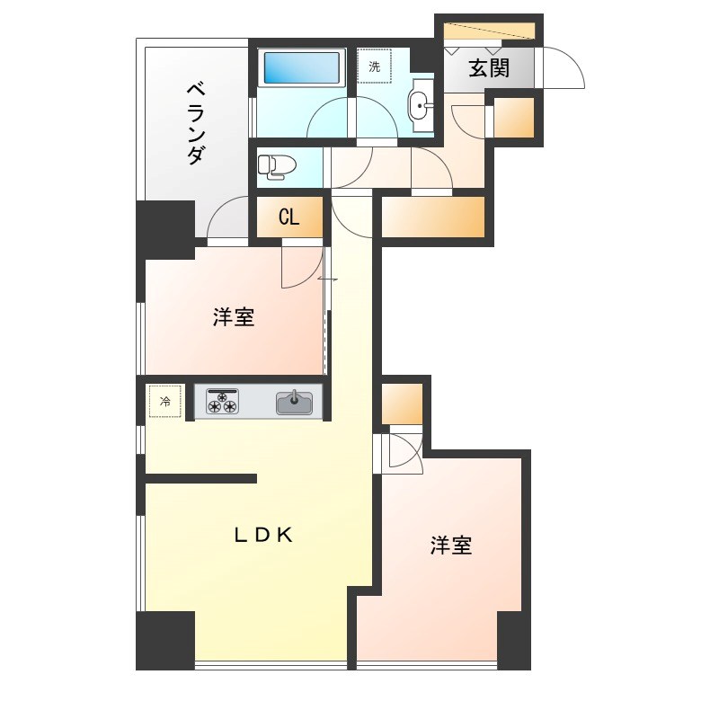 シティタワー宇都宮 301号室 間取り