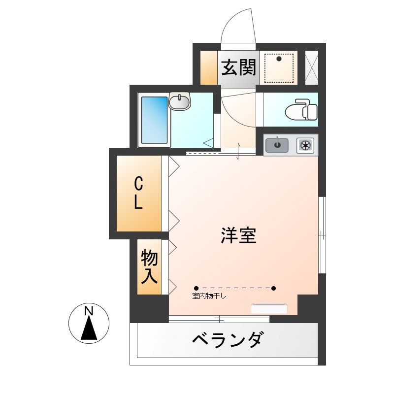 メゾンド岡野 201号室 間取り