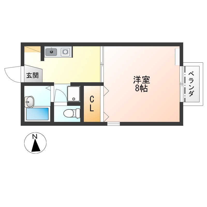 クライムハイツB棟 206号室 間取り