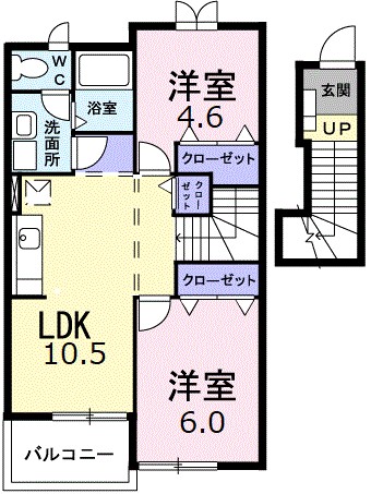 エミネンスＢ 203号室 間取り