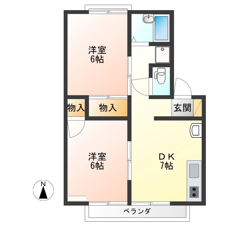 ハイム88C 間取り