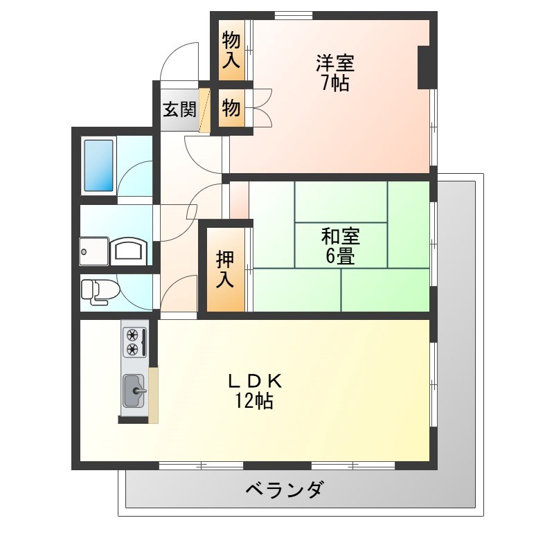 江戸屋ハイツ 501号室 間取り