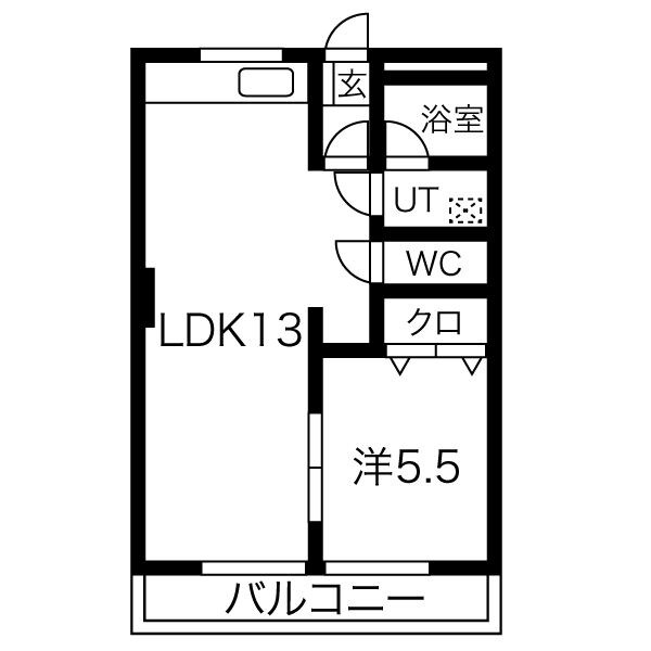 シティパルスギモトⅠ 306号室 間取り