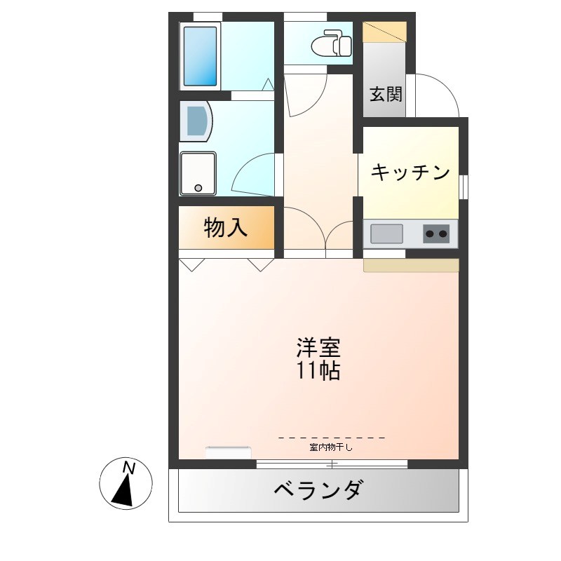 パールハイツFM　A棟 102号室 間取り