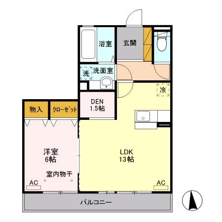 サークル　ヒルⅡ 202号室 間取り