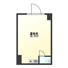 赤羽ハイツ1号棟 1F-W号室 間取り