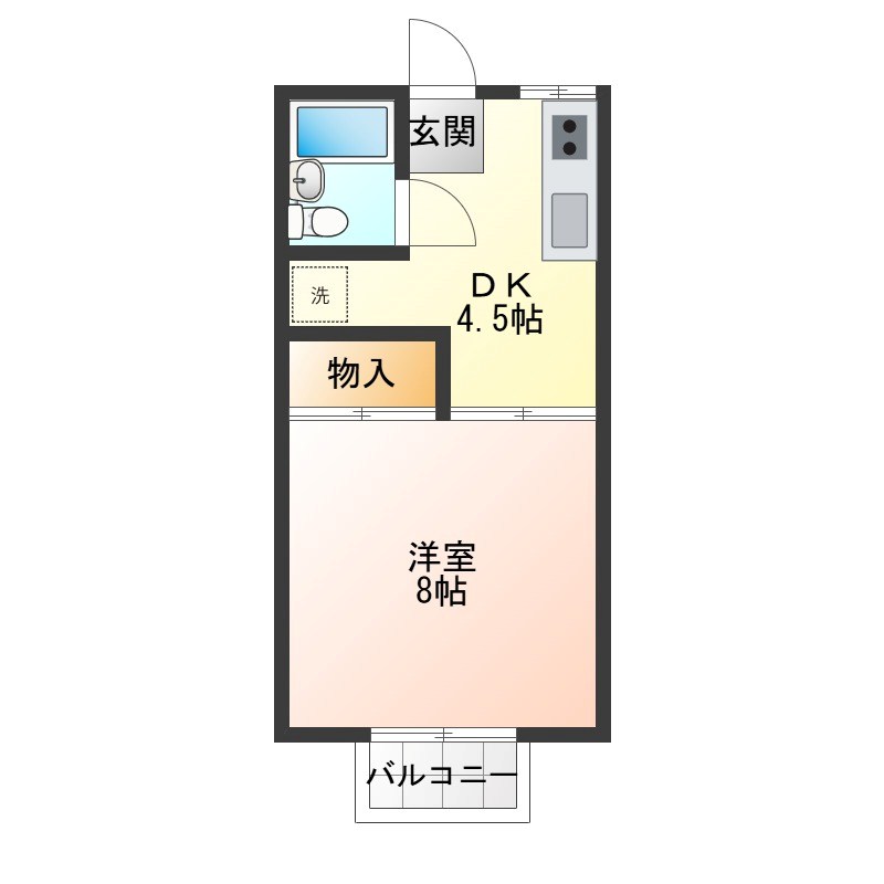 ハイツ栗崎 202号室 間取り