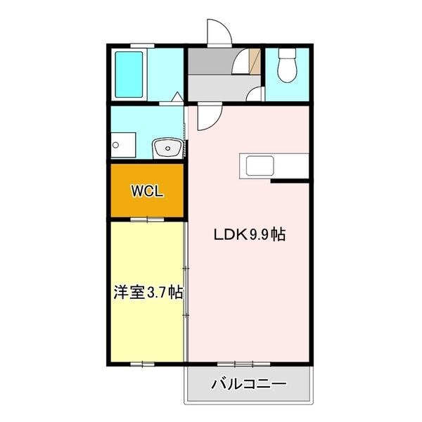 ReグランC 101号室 間取り