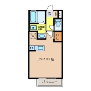 クリアフラッツ 102号室 間取り