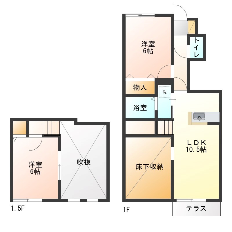 グランモンテ文教 103号室 間取り
