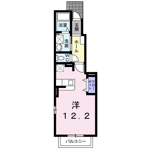 サザンクロス 103号室 間取り