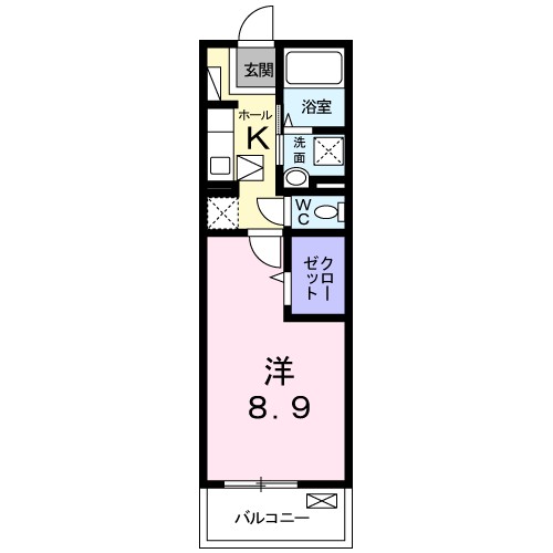 クレメント　Ｂ 104号室 間取り