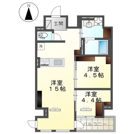 仮）宇都宮市東宿郷　マンション新築工事 505号室 間取り