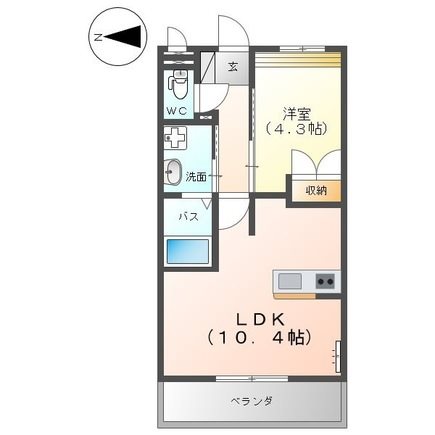 イーストヒルズ宿郷 406号室 間取り