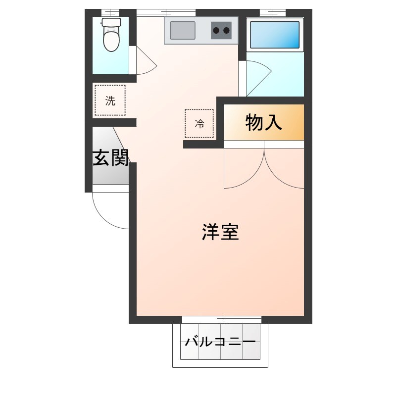 オリエントハイツ 103号室 間取り
