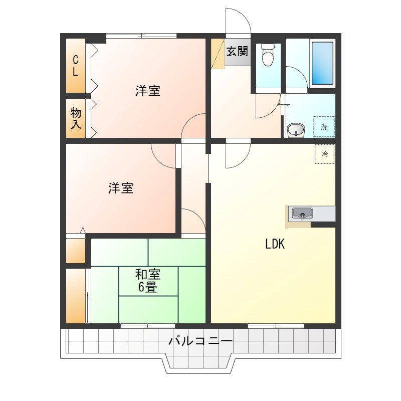 御幸パークマンション 305号室 間取り