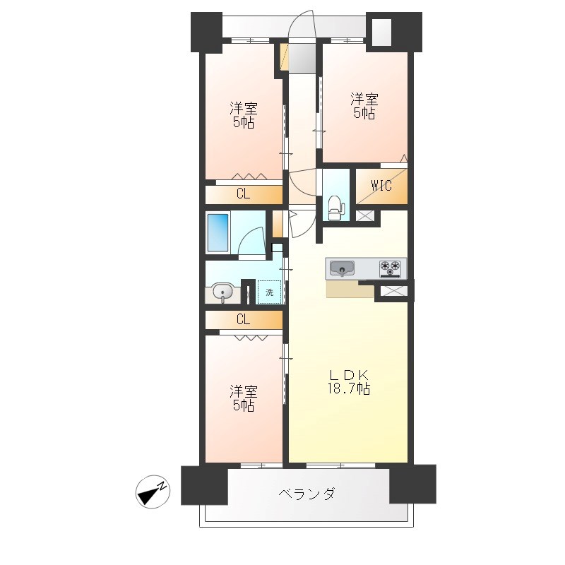 アルファステイツ東宿郷Ⅱ ８Ｆ号室 間取り